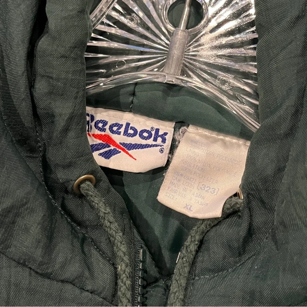 Vintage Reebok Emerald Green Embroidered Windbreaker - Size XL